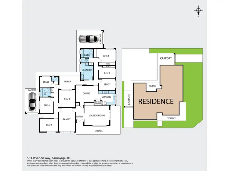 Floorplan of Homely house listing, 56 Clevedon Way, Karrinyup WA 6018