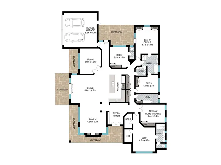 Floorplan of Homely house listing, 7 Tourmaline Ridge, Australind WA 6233