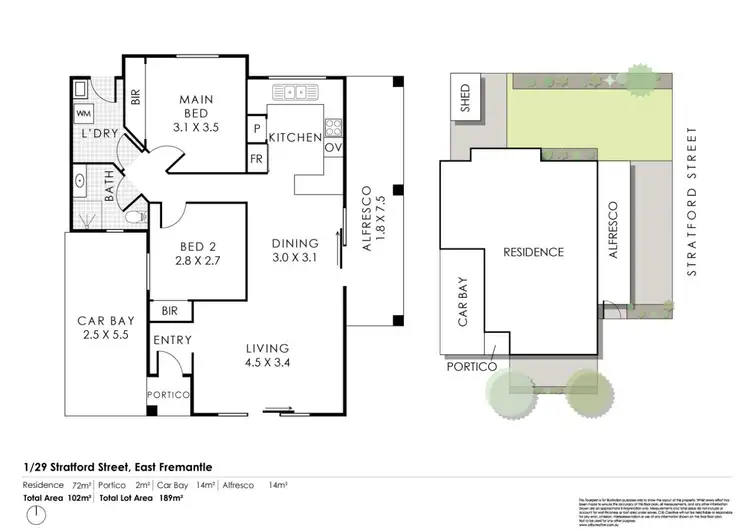 Floorplan of Homely house listing, 1/29 Stratford Street, East Fremantle WA 6158