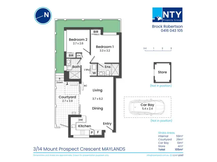 Floorplan of Homely apartment listing, 3/14 Mount Prospect Crescent, Maylands WA 6051
