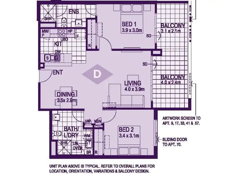 Floorplan of Homely apartment listing, 33/172 Railway Parade, West Leederville WA 6007