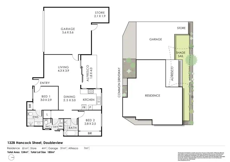 Floorplan of Homely villa listing, 132B Hancock Street, Doubleview WA 6018