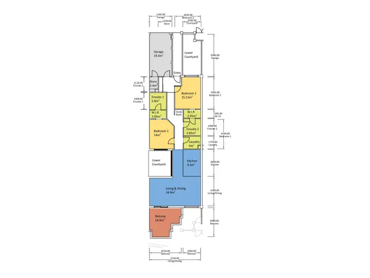 Floorplan of Homely unit listing, 12/84 Collick Street, Hilton WA 6163