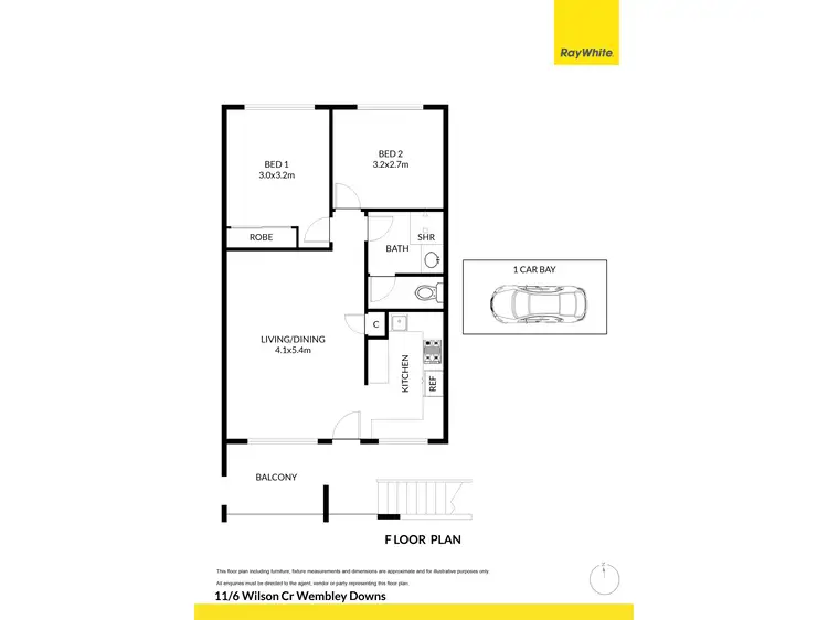 Floorplan of Homely unit listing, 11/6 Wilson Crescent, Wembley Downs WA 6019