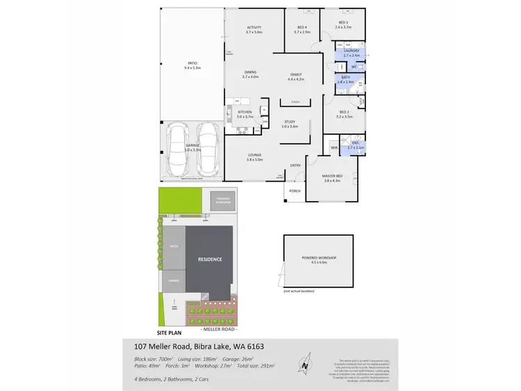 Floorplan of Homely house listing, 107 Meller Road, Bibra Lake WA 6163