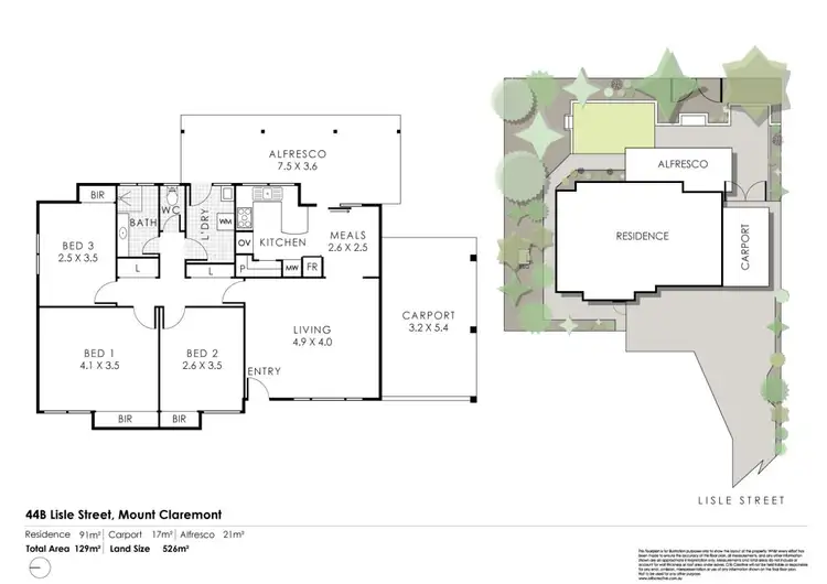 Floorplan of Homely house listing, 44B Lisle Street, Mount Claremont WA 6010