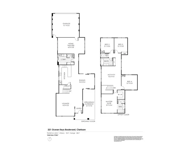 Floorplan of Homely house listing, 221 Ocean Keys Boulevard, Clarkson WA 6030