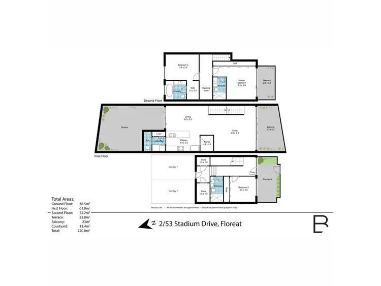Floorplan of Homely townhouse listing, 2/53-59 Stadium Drive, Floreat WA 6014