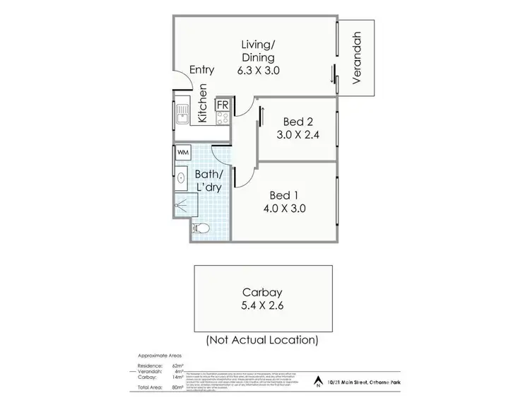 Floorplan of Homely unit listing, 10/21 Main Street, Osborne Park WA 6017