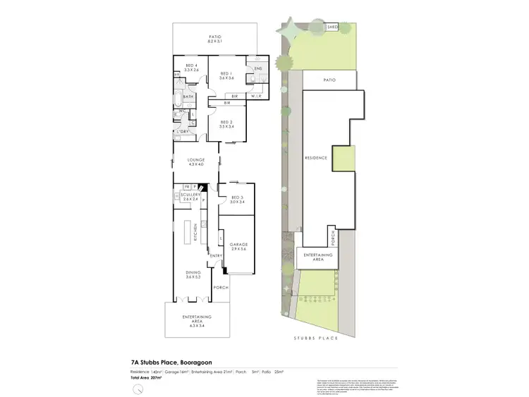 Floorplan of Homely semi-detached listing, 7A Stubbs Place, Booragoon WA 6154