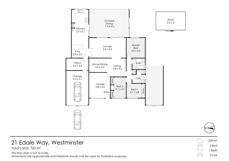 Floorplan of Homely house listing, 21 Edale Way, Westminster WA 6061