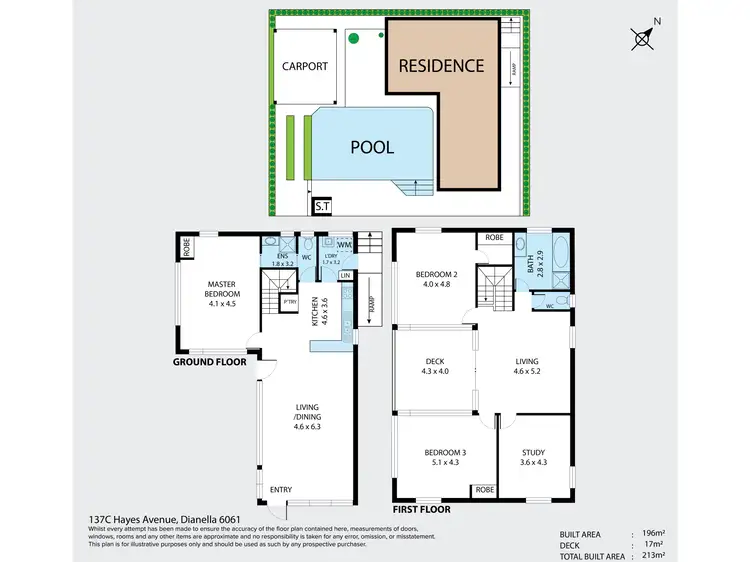 Floorplan of Homely townhouse listing, 137C Hayes Avenue, Dianella WA 6059