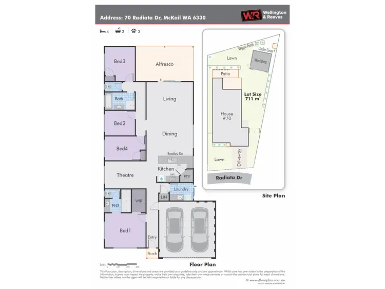 Floorplan of Homely house listing, 70 Radiata Drive, Mckail WA 6330