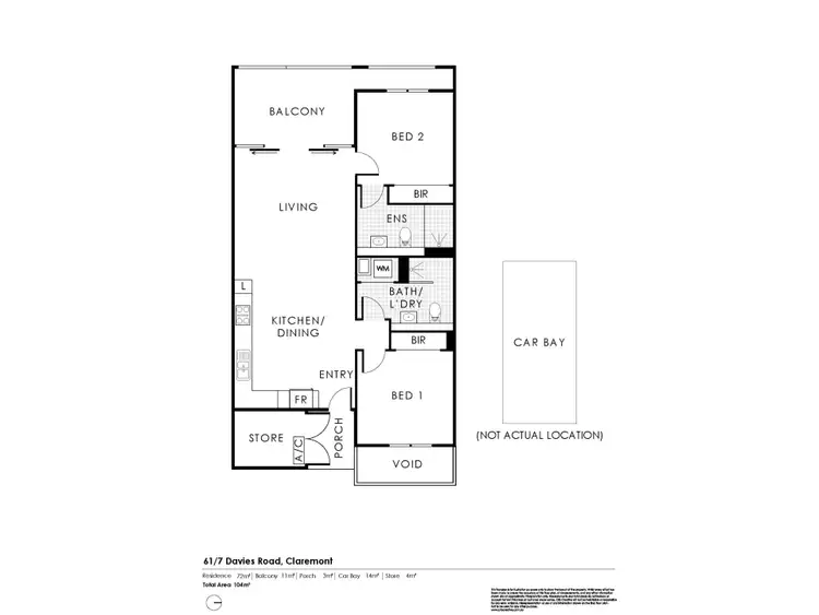 Floorplan of Homely apartment listing, 61/7 Davies Road, Claremont WA 6010