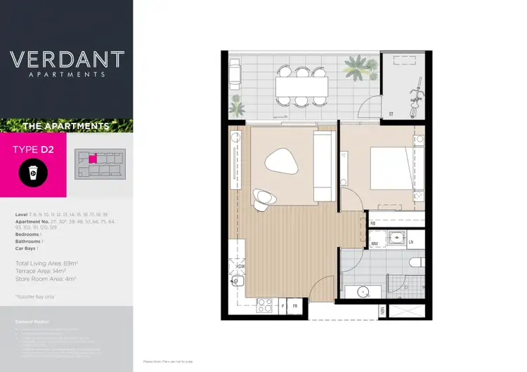 Floorplan of Homely apartment listing, Lot 77, 1304/78 Stirling Street, Perth WA 6000