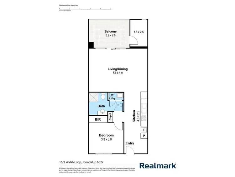 Floorplan of Homely apartment listing, 16/2 Walsh Loop, Joondalup WA 6027
