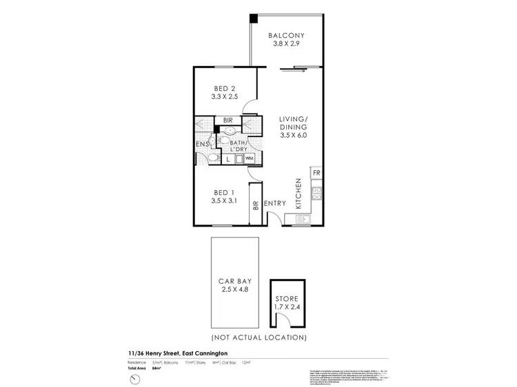 Floorplan of Homely apartment listing, 11/36 Henry Street, East Cannington WA 6107