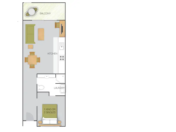 Floorplan of Homely apartment listing, 402/150 Great Eastern Highway, Ascot WA 6104