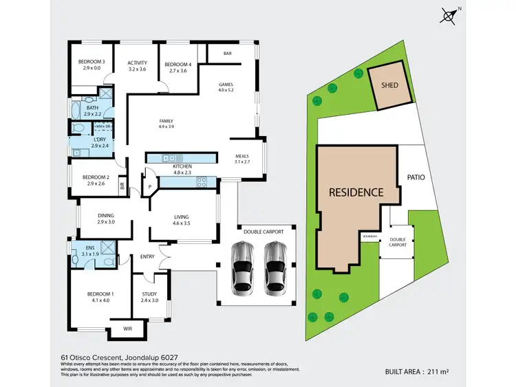 Floorplan of Homely house listing, 61 Otisco Crescent, Joondalup WA 6027