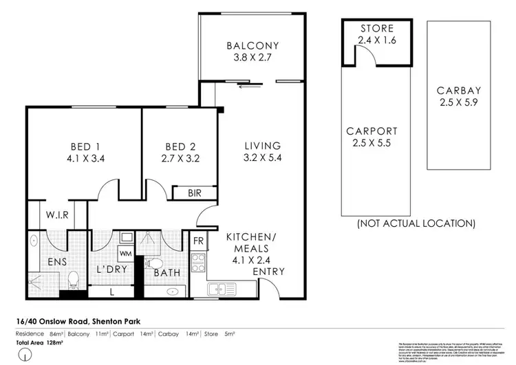 Floorplan of Homely apartment listing, 16/40 Onslow Road, Shenton Park WA 6008