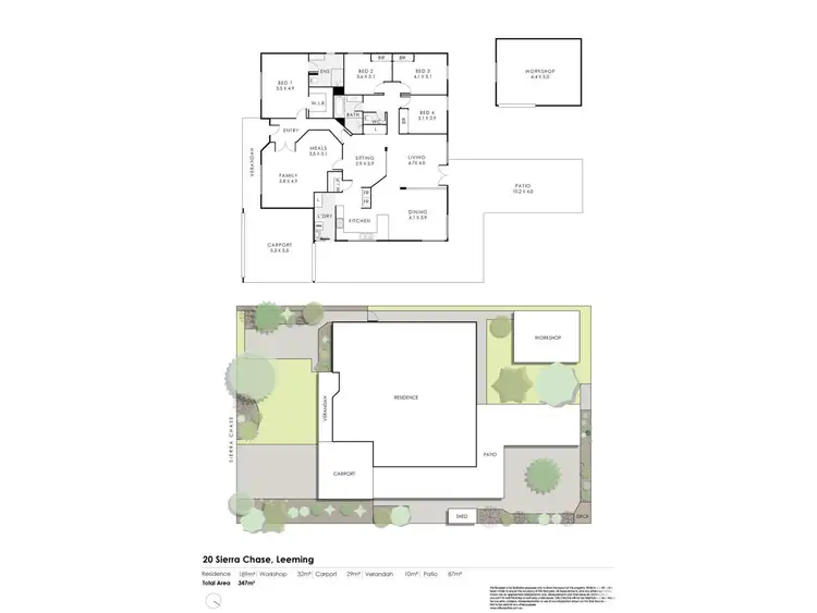 Floorplan of Homely house listing, 20 Sierra Chase, Leeming WA 6149