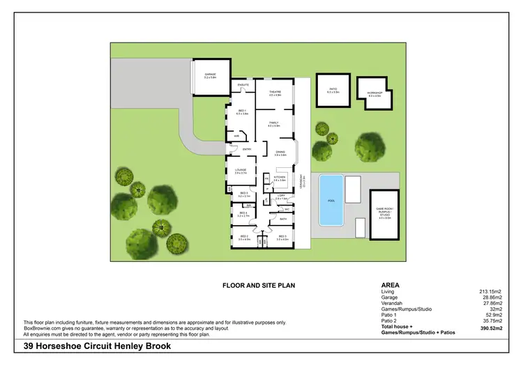 Floorplan of Homely house listing, 39 Horseshoe Circuit, Henley Brook WA 6055