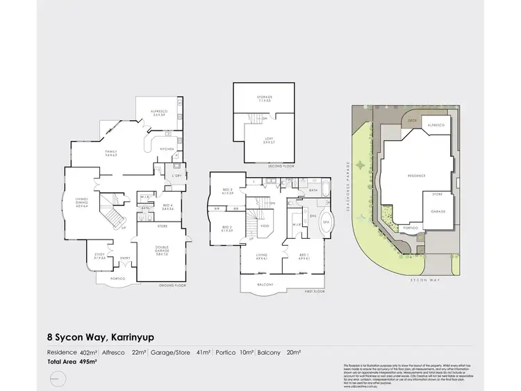 Floorplan of Homely house listing, 8 Sycon Way, Karrinyup WA 6018