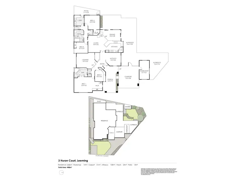 Floorplan of Homely house listing, 3 Huron Court, Leeming WA 6149