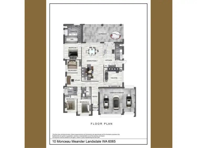 Floorplan of Homely house listing, 10 Monceau Meander, Landsdale WA 6065