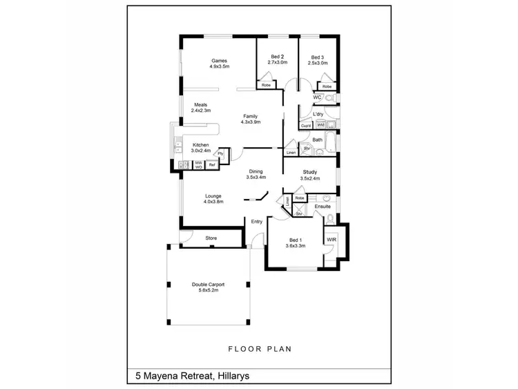 Floorplan of Homely house listing, 5 Mayena Retreat, Hillarys WA 6025