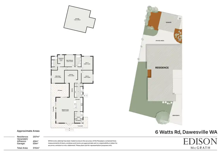 Floorplan of Homely house listing, 6 Watts Road, Dawesville WA 6211