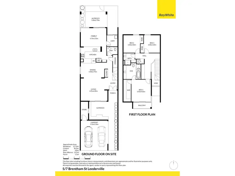 Floorplan of Homely townhouse listing, 5/7 Brentham Street, Leederville WA 6007