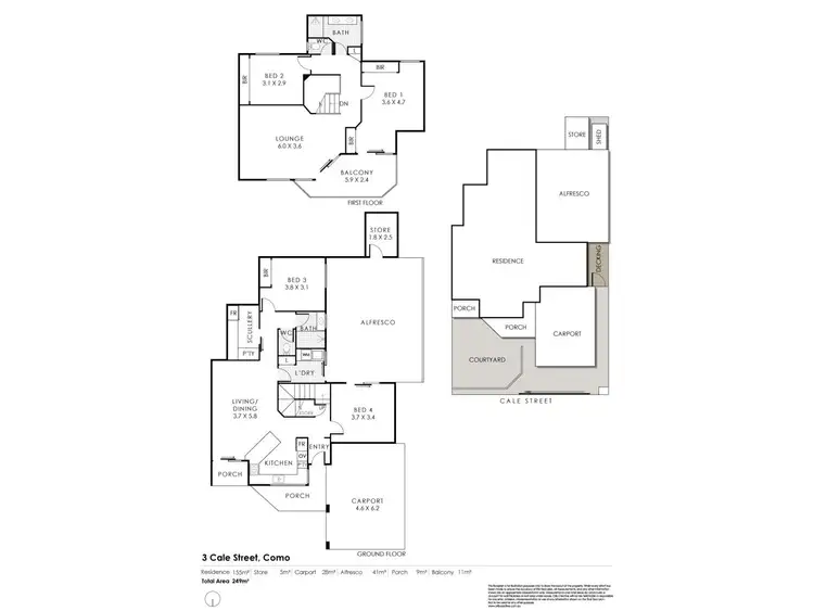 Floorplan of Homely house listing, 3 Cale Street, Como WA 6152