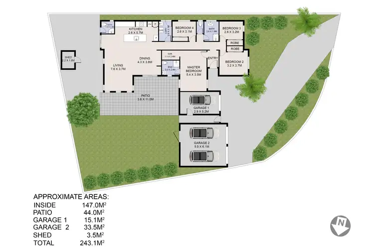Floorplan of Homely house listing, 6 Anglesey Drive, Kardinya WA 6163