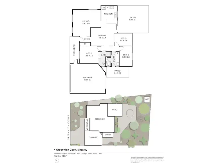Floorplan of Homely house listing, 4 Greenwich Court, Kingsley WA 6026