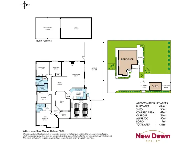 Floorplan of Homely house listing, 6 Huxham Glen, Mount Helena WA 6082