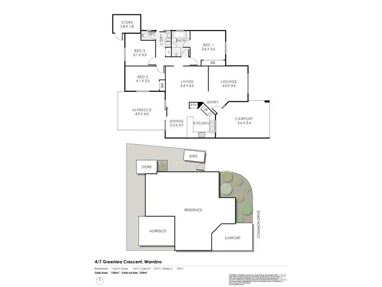 Floorplan of Homely villa listing, 4/7 Greenlea Crescent, Warnbro WA 6169