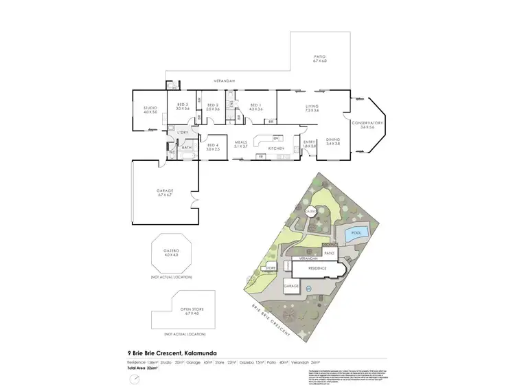 Floorplan of Homely house listing, 9 Brie Brie Crescent, Kalamunda WA 6076