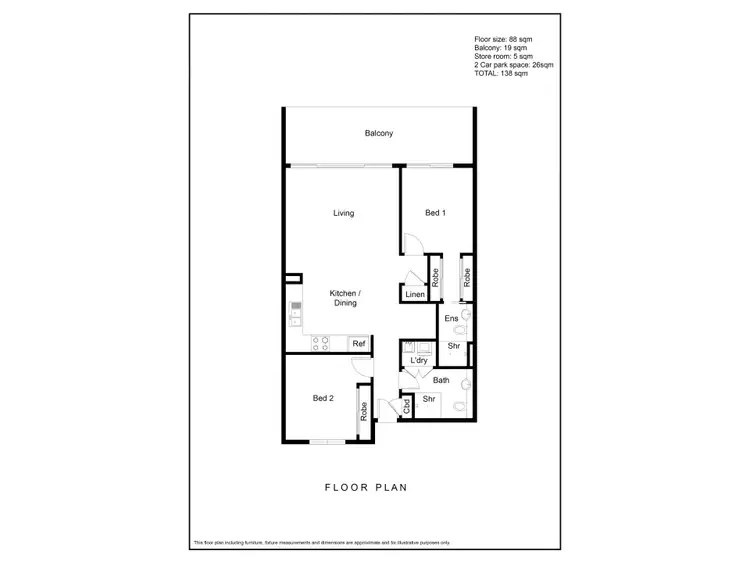 Floorplan of Homely apartment listing, 36/7 Davies Road, Claremont WA 6010
