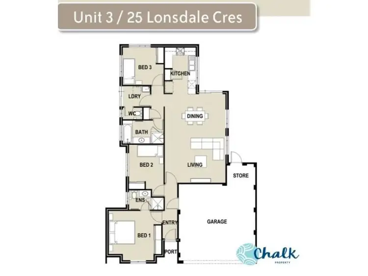 Floorplan of Homely house listing, 3/25 Lonsdale Crescent, Waikiki WA 6169