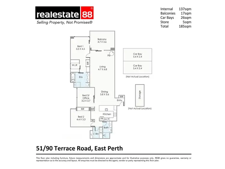 Floorplan of Homely apartment listing, 51/90 Terrace Road, East Perth WA 6004