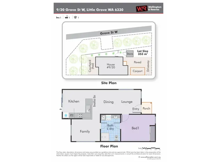 Floorplan of Homely house listing, Unit 9, 20 Grove Street West, Little Grove WA 6330