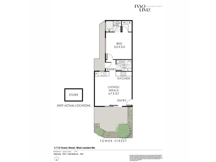 Floorplan of Homely unit listing, 113A Tower Street, West Leederville WA 6007