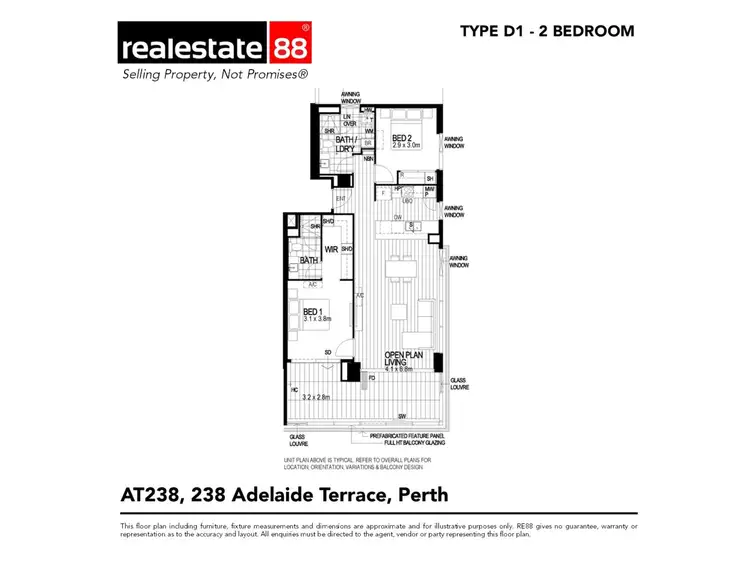 Floorplan of Homely apartment listing, 906/238 Adelaide Terrace, Perth WA 6000