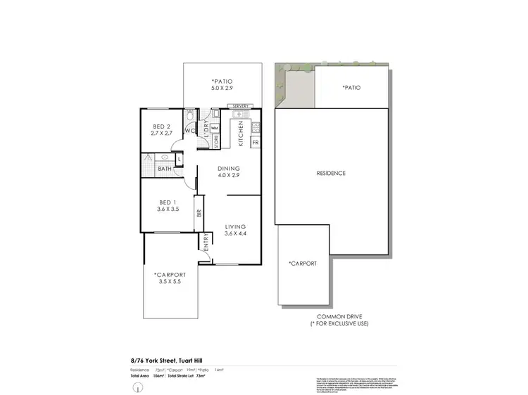 Floorplan of Homely villa listing, 8/76 York Street, Tuart Hill WA 6060