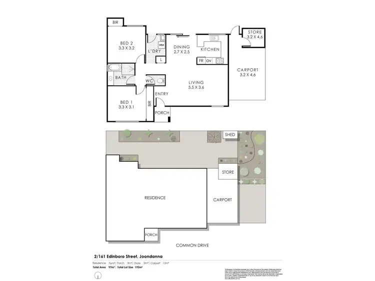 Floorplan of Homely villa listing, 2/161 Edinboro Street, Joondanna WA 6060