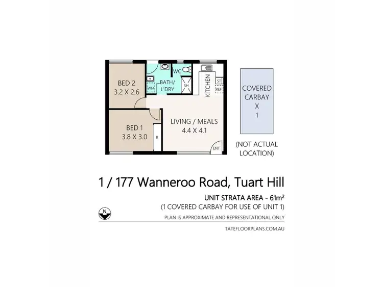 Floorplan of Homely apartment listing, 1/177 Wanneroo Road, Tuart Hill WA 6060