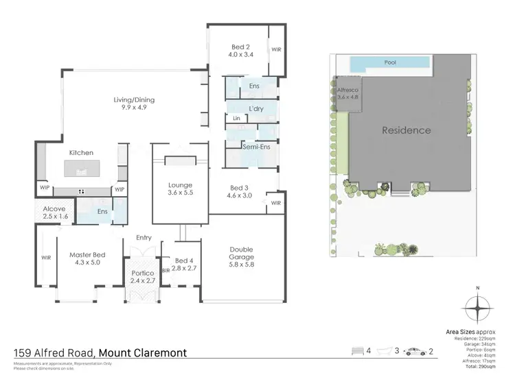 Floorplan of Homely house listing, 159 Alfred Road, Mount Claremont WA 6010