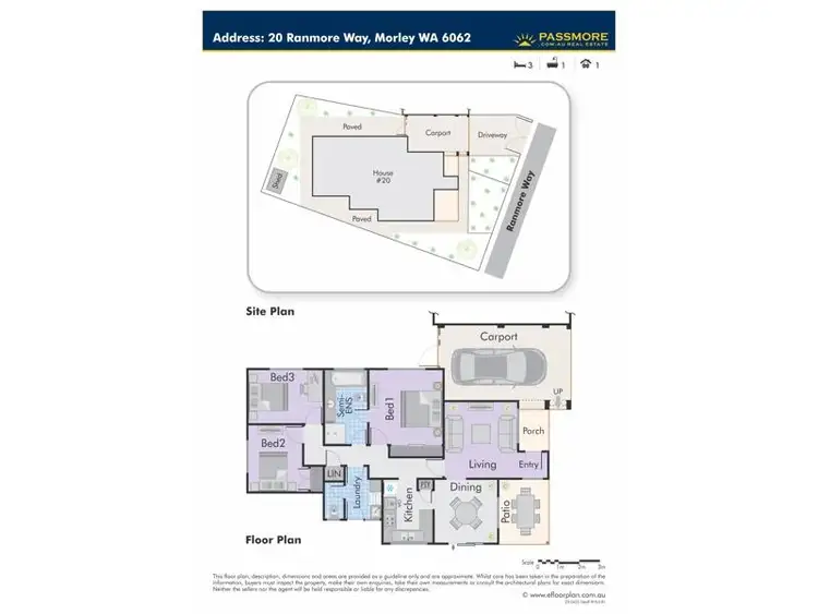 Floorplan of Homely house listing, 20 Ranmore Way, Morley WA 6062