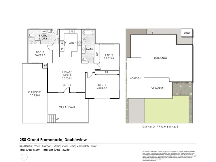 Floorplan of Homely house listing, 250 Grand Promenade, Doubleview WA 6018